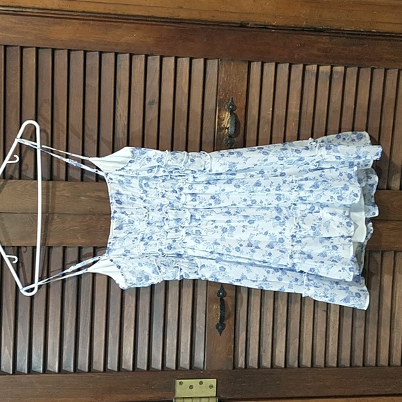 Trixxi Floral Dress Sundress a-line ruffled hemline Size Medium - Picture 6 of 6